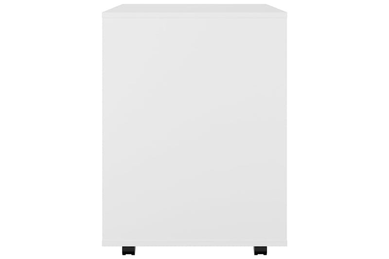 Skåp med hjul vit 60x53x72 cm spånskiva - Vit - Möbler - Bord