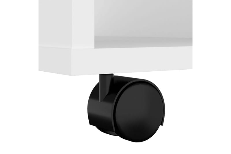 Skåp med hjul vit 60x53x72 cm spånskiva - Vit - Möbler - Bord
