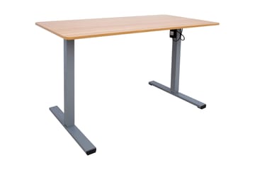 Skrivbord Ergo Optimal med motor 120x60 cm Ek/Grå - Möbler - Bord