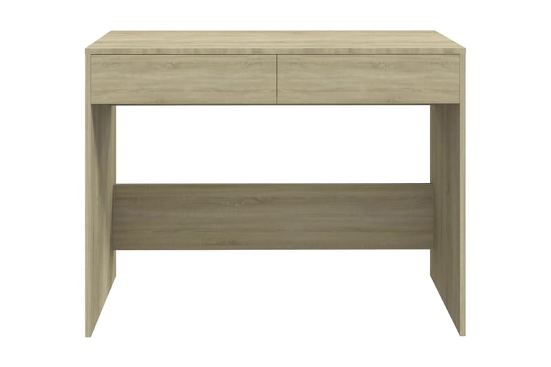Skrivbord sonoma-ek 101x50x76,5 cm spånskiva - Beige - Möbler - Bord