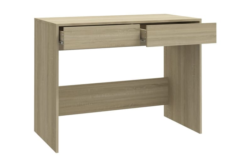 Skrivbord sonoma-ek 101x50x76,5 cm spånskiva - Beige - Möbler - Bord