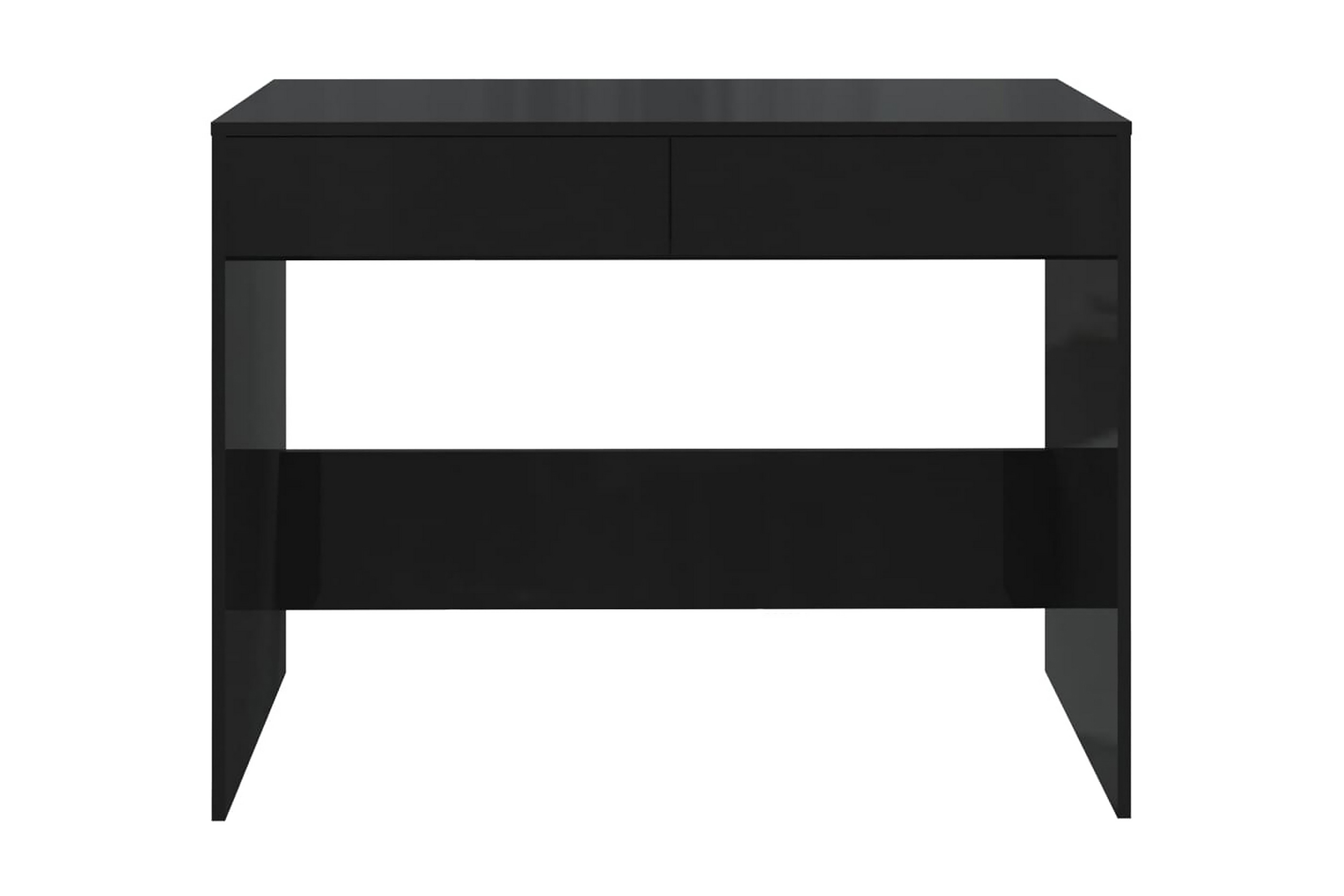 Skrivbord svart 101x50x76,5 cm spånskiva – Svart