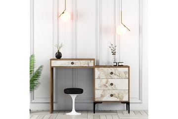 Ameias Sminkbord 124x84,7 cm Brun/Vit - Hanah Home - Möbler - Bord - Sminkbord