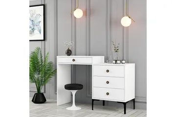 Ameias Sminkbord 124x84,7 cm Vit - Hanah Home - Möbler - Bord - Sminkbord