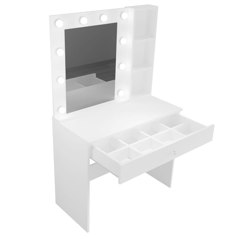 Darrowe Sminkbord 80x147x42,5 cm - Vit - Möbler - Bord - Sminkbord