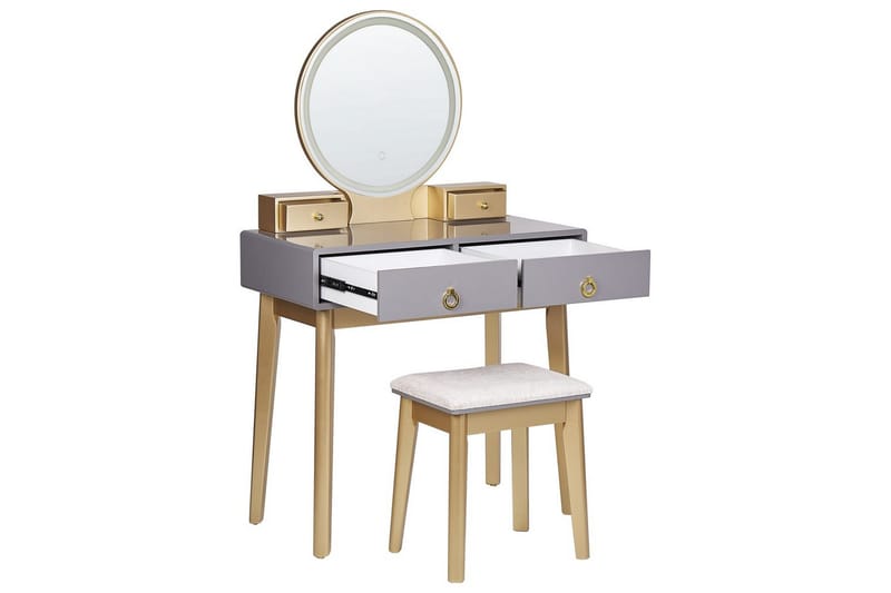 Sminkbord Fedry Grå, guld - Grå, guld - Möbler - Bord