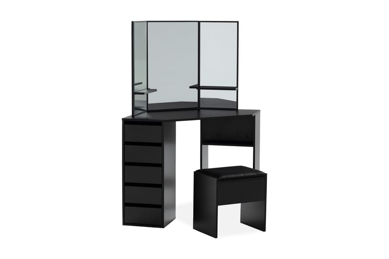 GASSEBOL Sminkbord 140 cm Svart - Möbler - Bord - Sminkbord