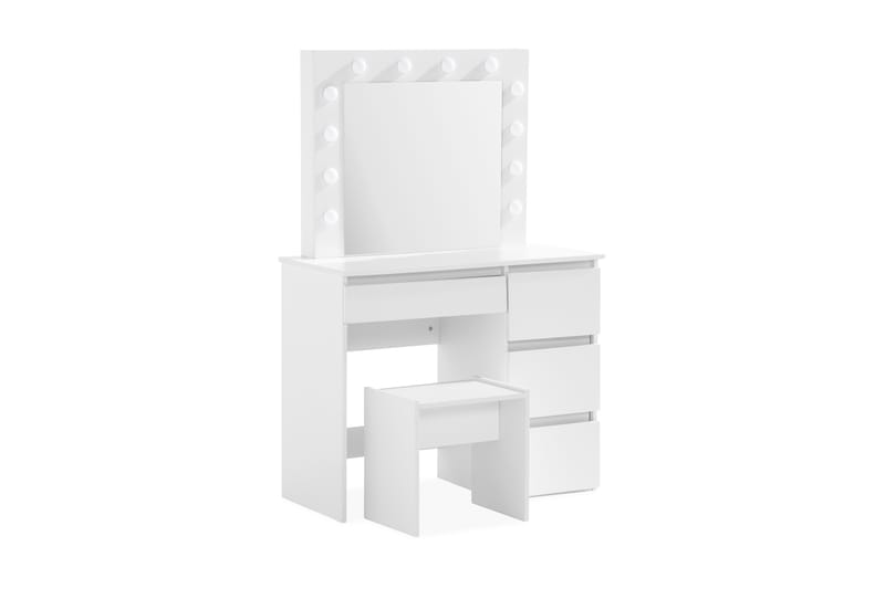 GASSEBOL Sminkbord 94 cm med LED Belysning Vit - Möbler - Bord - Sminkbord