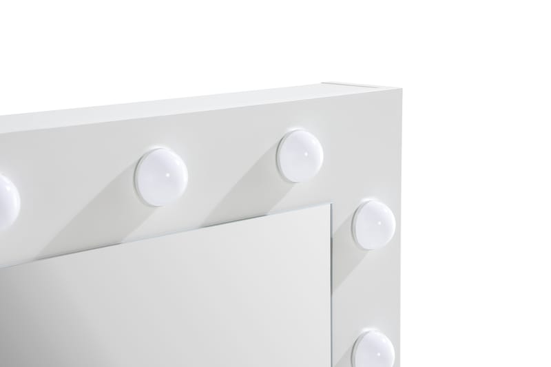 GASSEBOL Sminkbord 94 cm med LED Belysning Vit - Möbler - Bord - Sminkbord