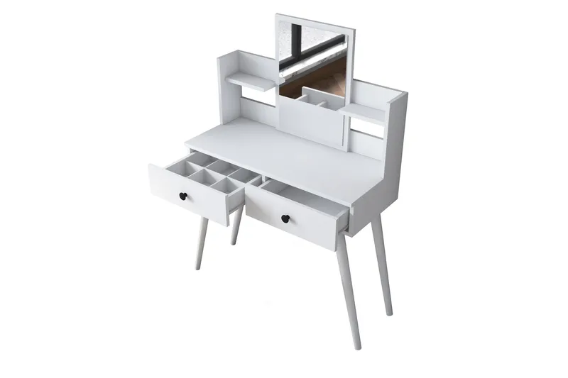 Junji Sminkbord 89,8x111,8 cm Vit - Hanah Home - Möbler - Bord - Sminkbord