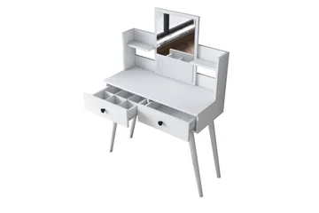Junji Sminkbord 89,8x111,8 cm Vit - Hanah Home - Möbler - Bord - Sminkbord