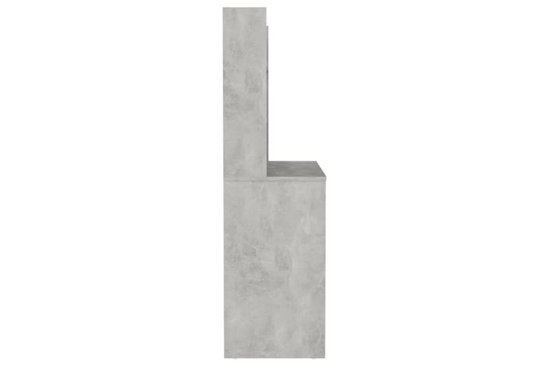 Sminkbord med LED-belysning 100x40x135 cm MDF betonggrå - Grå - Möbler - Bord