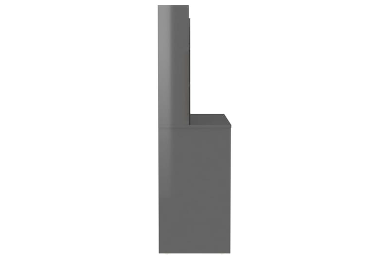 Sminkbord med LED-belysning 100x40x135 cm MDF grå - Grå - Möbler - Bord