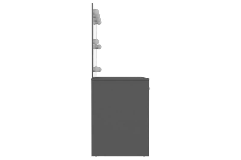Sminkbord med LED-belysning 110x55x145 cm MDF grå - Grå - Möbler - Bord