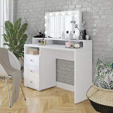 Sminkbord med spegel Diva med 3 Lådor - Möbler - Bord