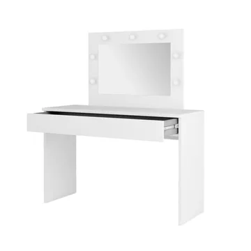 Sminkbord med spegel Eva 1 låda - Vit - Möbler - Bord