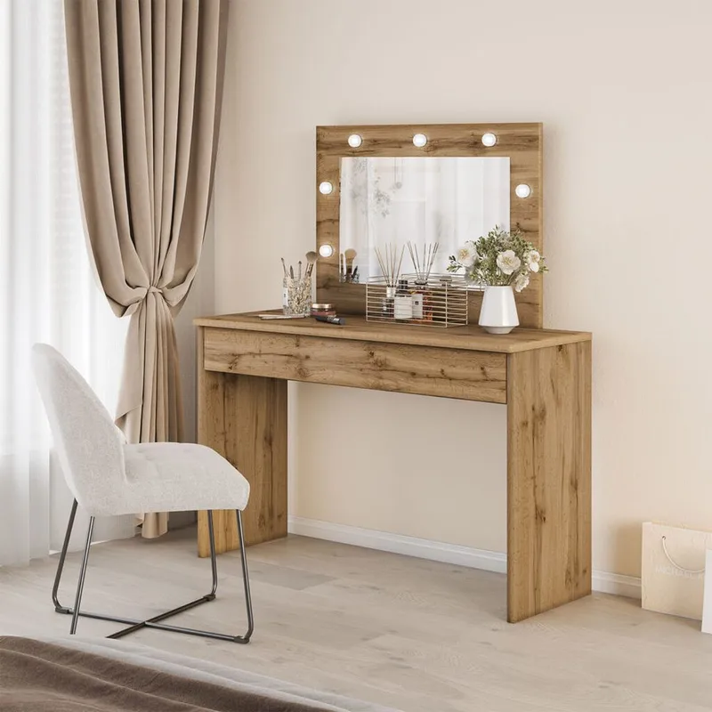 Sminkbord med spegel Eva 1 låda - Wotan Ek - Möbler - Bord