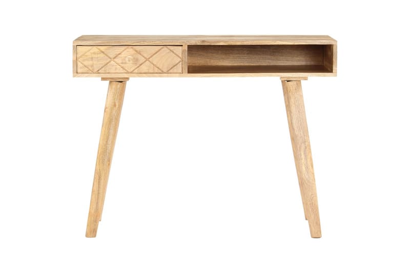 Sminkbord 100x50x76 cm massivt mangoträ - Brun - Möbler - Bord - Sminkbord