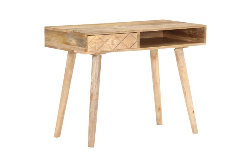 Sminkbord 100x50x76 cm massivt mangoträ - Brun - Möbler - Bord - Sminkbord
