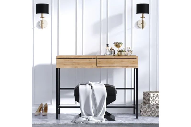 Sminkbord 45x100 cm - Natur/Svart - Möbler - Bord - Sminkbord