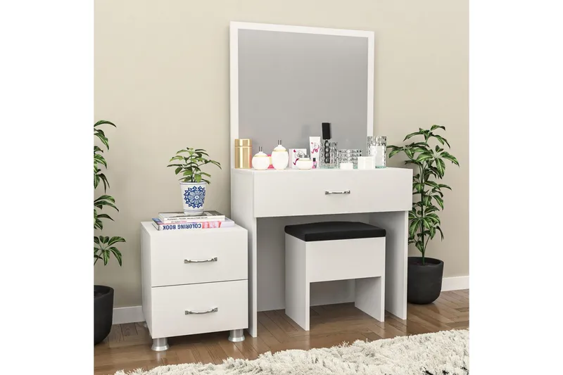 Sminkbord 93x139 cm - Vit - Möbler - Bord - Sminkbord