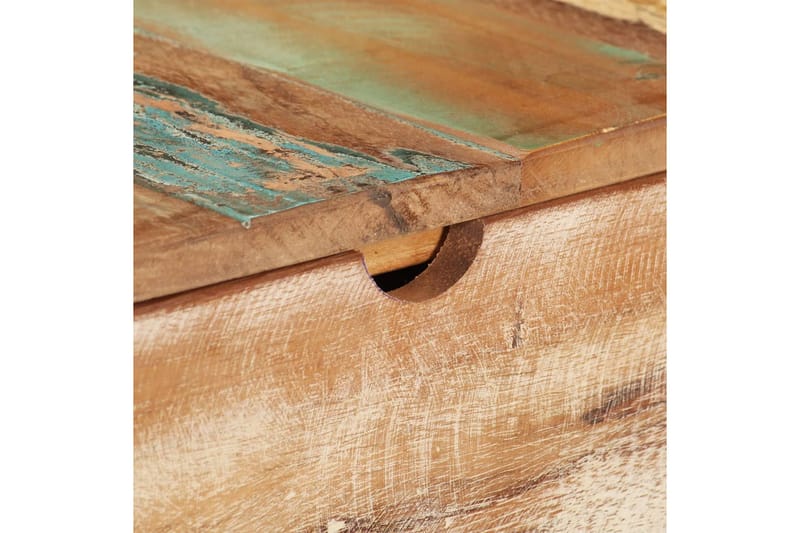 Sminkbord med spegel 112x45x76 cm massivt återvunnet trä - Brun - Möbler - Bord - Sminkbord