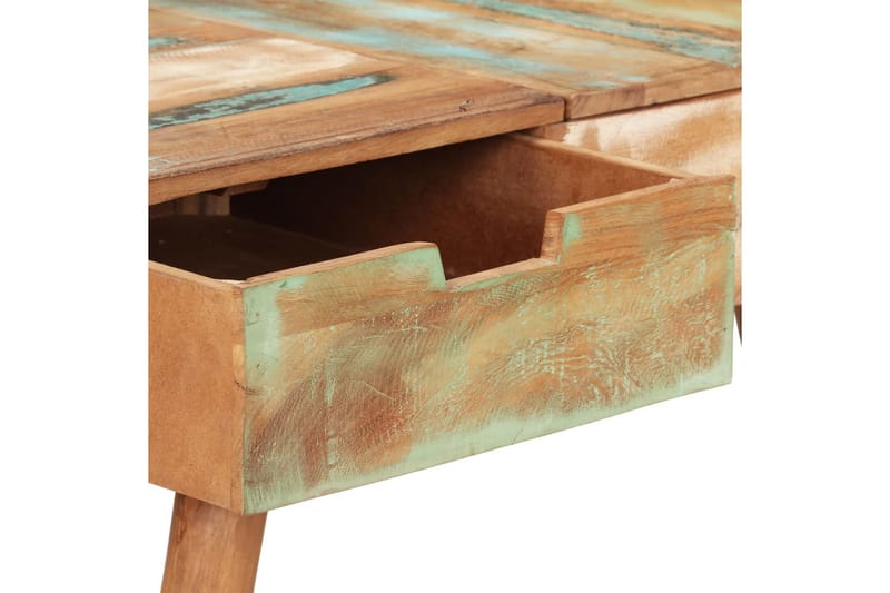 Sminkbord med spegel 112x45x76 cm massivt återvunnet trä - Brun - Möbler - Bord - Sminkbord
