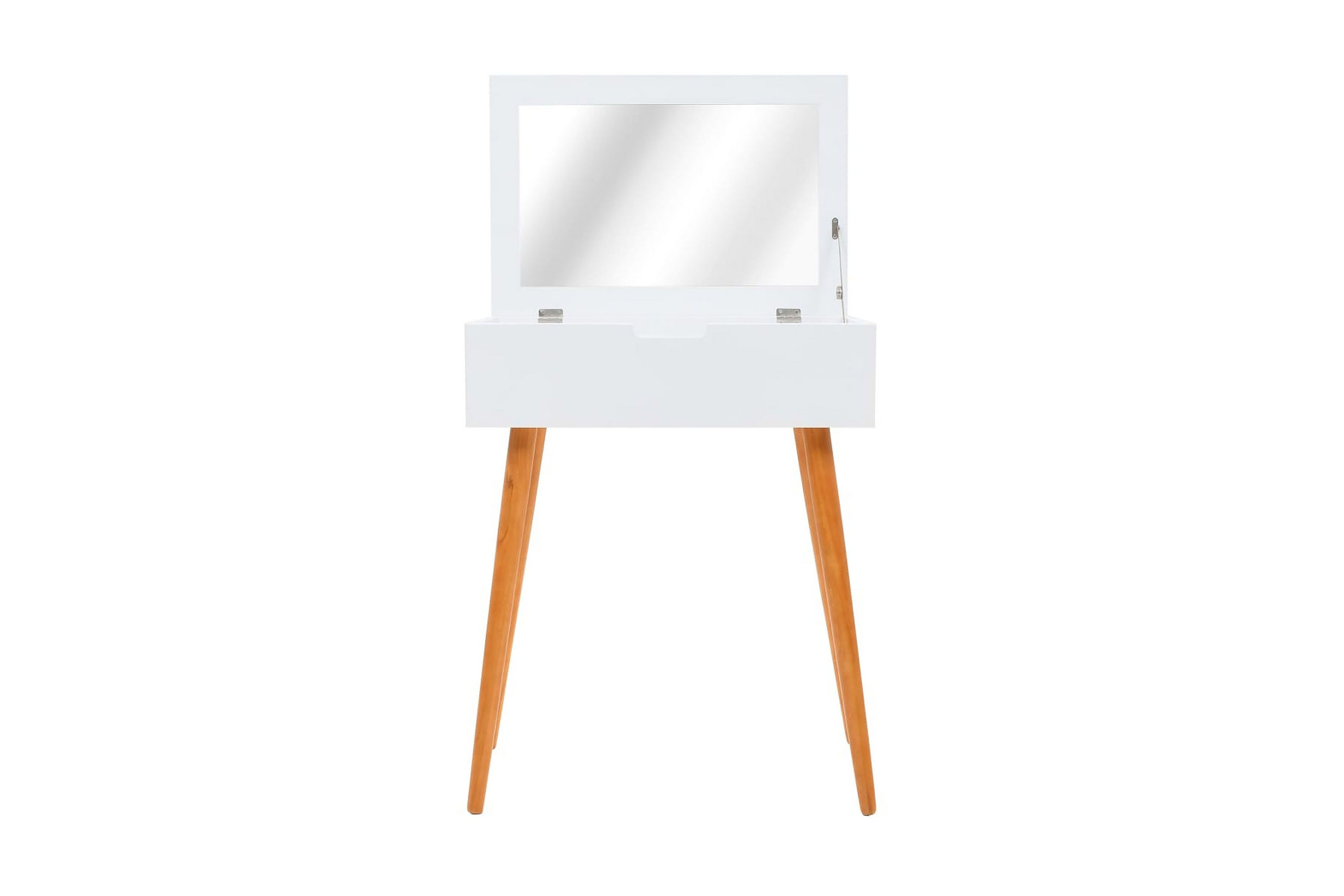 Sminkbord med spegel MDF 60x40x75 cm – Vit