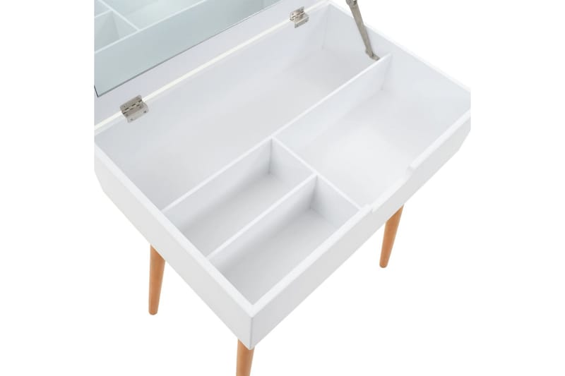Sminkbord med spegel MDF 60x40x75 cm - Vit - Möbler - Bord - Sminkbord