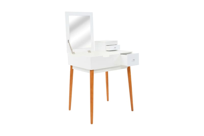 Sminkbord med spegel MDF 60x50x86 cm - Vit - Möbler - Bord - Sminkbord