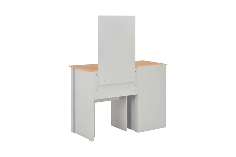 Sminkbord med spegel och pall grå 104x45x131 cm - Grå - Möbler - Bord - Sminkbord