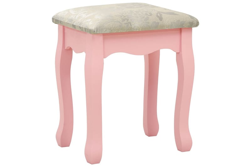 Sminkbord med pall rosa 50x59x136 cm paulowniaträ - Rosa - Möbler - Bord - Sminkbord