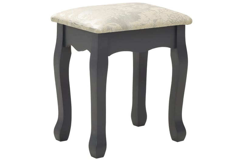 Sminkbord med pall grå 75x69x140 cm paulowniaträ - Grå - Bord - Sminkbord