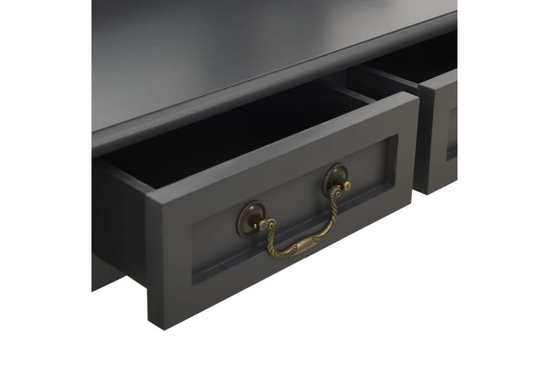 Sminkbord med pall grå 80x69x141 cm paulowniaträ - Grå - Bord - Sminkbord