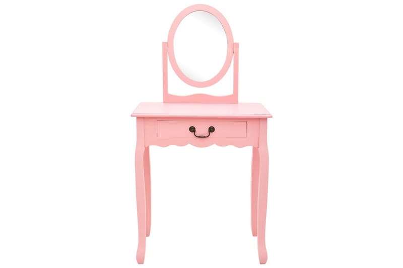 Sminkbord med pall rosa 65x36x128 cm kejsarträ MDF - Rosa - Möbler - Bord - Sminkbord