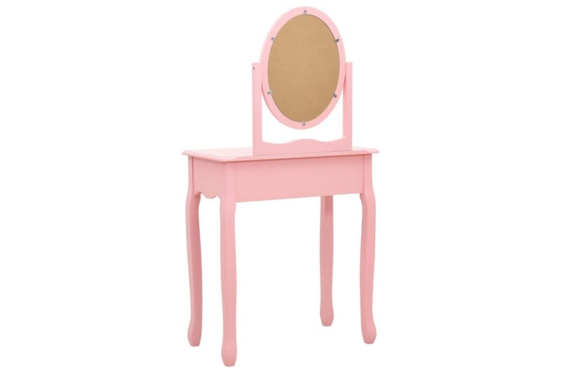 Sminkbord med pall rosa 65x36x128 cm kejsarträ MDF - Rosa - Möbler - Bord - Sminkbord