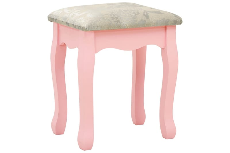 Sminkbord med pall rosa 65x36x128 cm kejsarträ MDF - Rosa - Möbler - Bord - Sminkbord