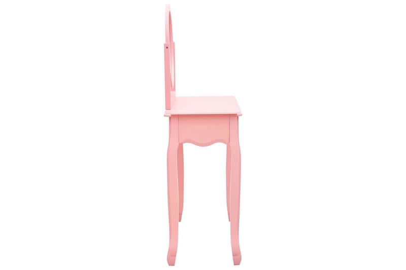 Sminkbord med pall rosa 65x36x128 cm kejsarträ MDF - Rosa - Möbler - Bord - Sminkbord
