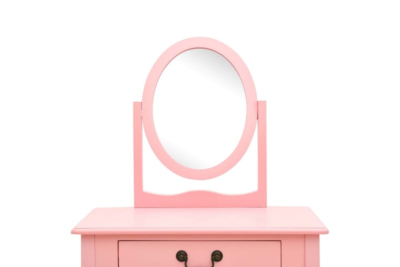 Sminkbord med pall rosa 65x36x128 cm kejsarträ MDF - Rosa - Möbler - Bord - Sminkbord