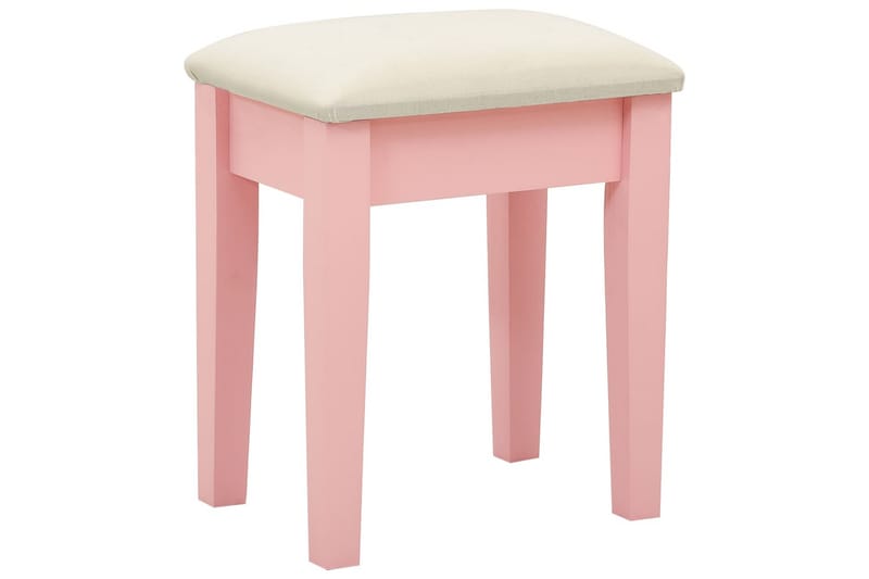 Sminkbord med pall rosa 65x36x128 cm kejsarträ MDF - Rosa - Möbler - Bord - Sminkbord