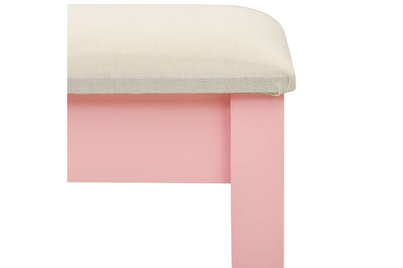 Sminkbord med pall rosa 65x36x128 cm kejsarträ MDF - Rosa - Möbler - Bord - Sminkbord
