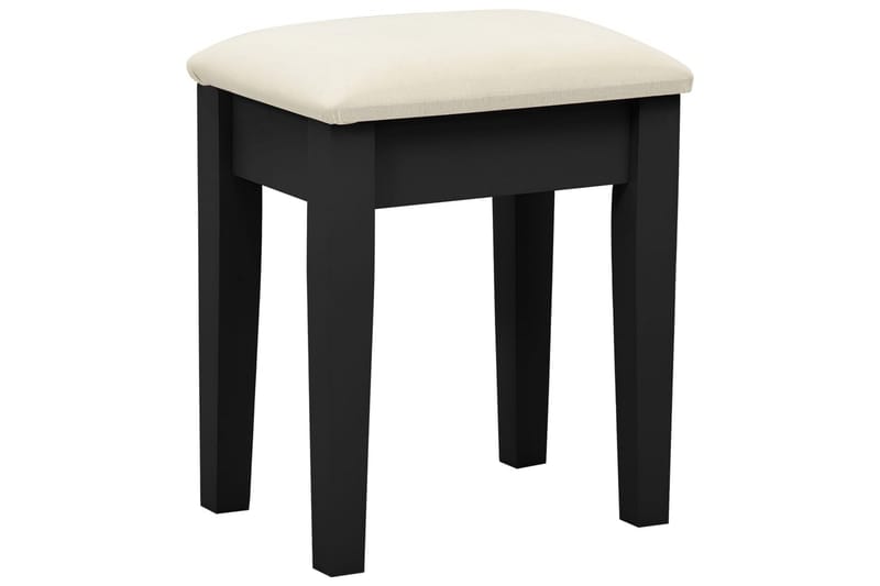 Sminkbord med pall svart 65x36x128 cm kejsarträ MDF - Svart - Möbler - Bord - Sminkbord