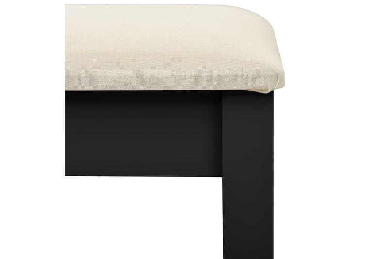Sminkbord med pall svart 65x36x128 cm kejsarträ MDF - Svart - Möbler - Bord - Sminkbord