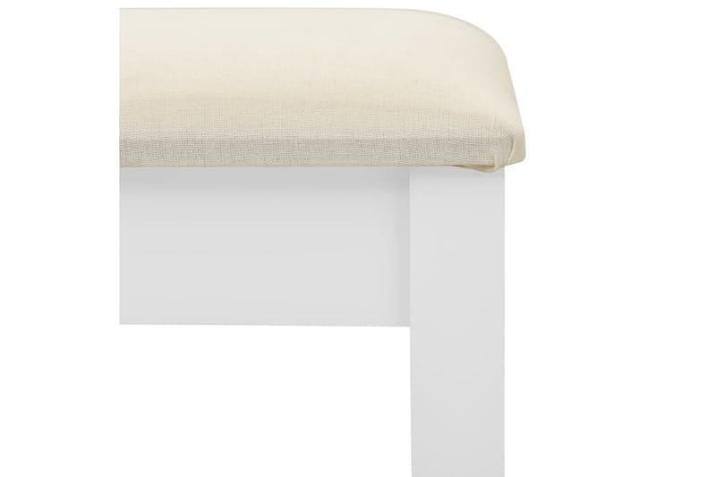 Sminkbord med pall vit 65x36x128 cm kejsarträ MDF - Vit - Möbler - Bord - Sminkbord