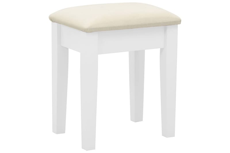 Sminkbord med pall vit 65x36x128 cm kejsarträ MDF - Vit - Möbler - Bord - Sminkbord