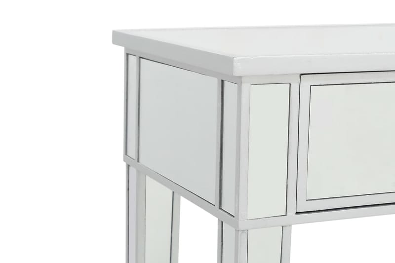 Sminkbord med pall spegellådor MDF och glas - Silver - Bord - Sminkbord