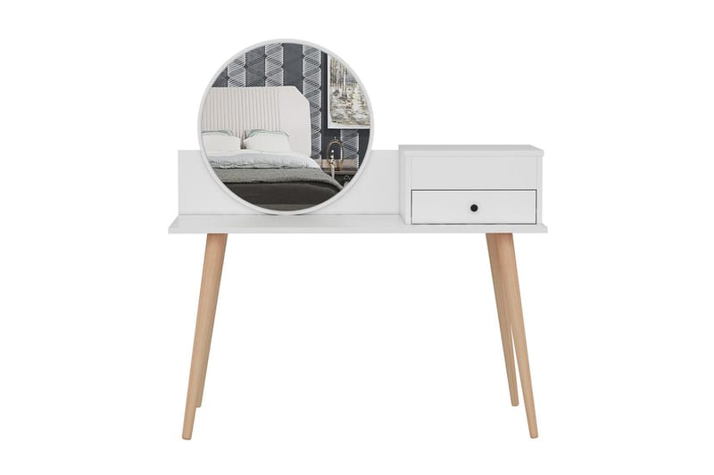 Straat Sminkbord 120x96 cm Vit - Hanah Home - Möbler - Bord - Sminkbord