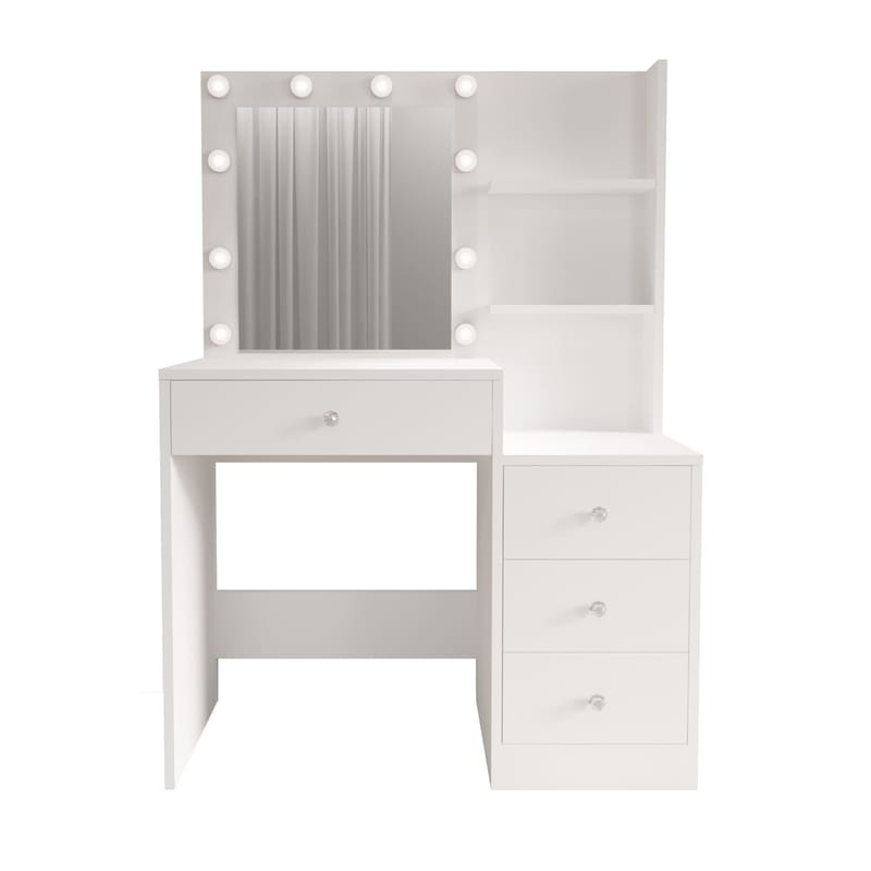 Uvero Sminkbord 69,4x135x40 cm - Vit - Möbler - Bord - Sminkbord
