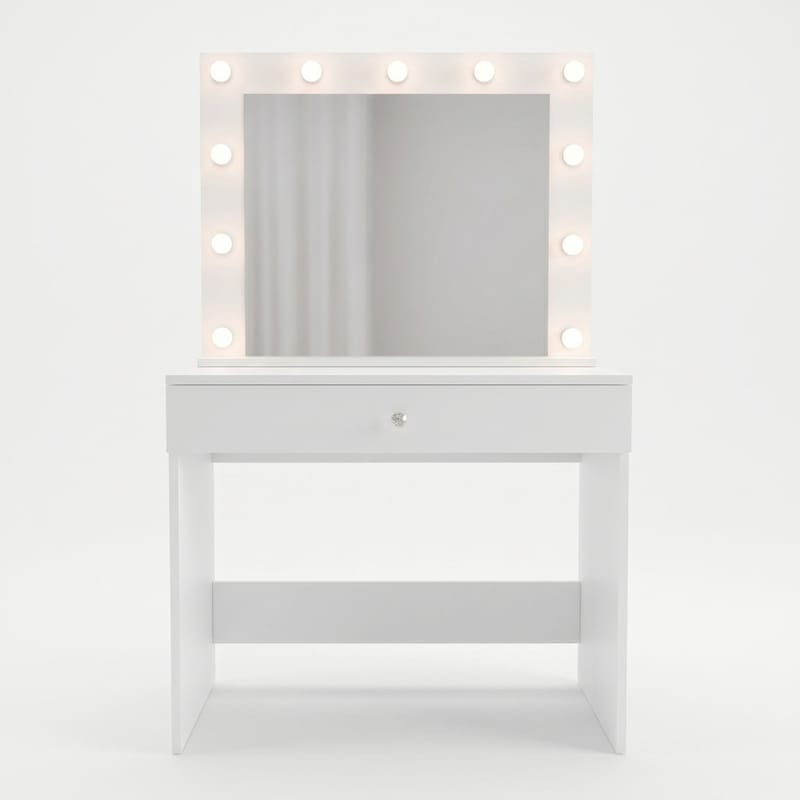 Yoren Sminkbord 80x147x42,5 cm - Vit - Möbler - Bord - Sminkbord