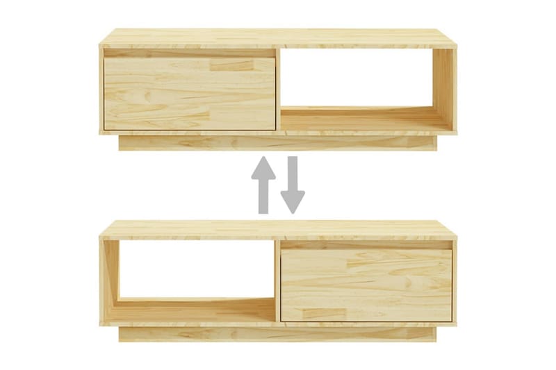 Soffbord 110x50x33,5 cm massiv furu - Brun - Möbler - Bord
